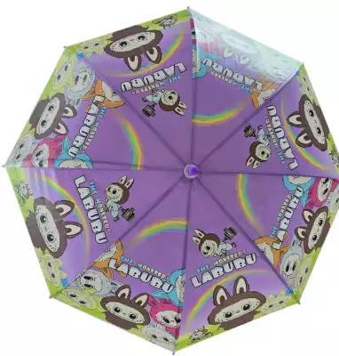 Зонт-трость Лабубу, фиолетовый